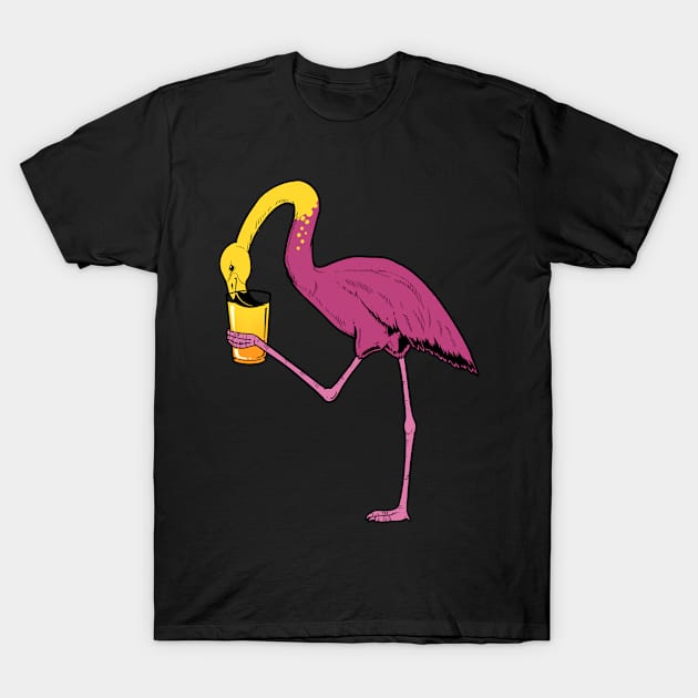 Pink Flamingo Gift Design Retro Flamingos Be A Flamingo Tee T-Shirt by Linco